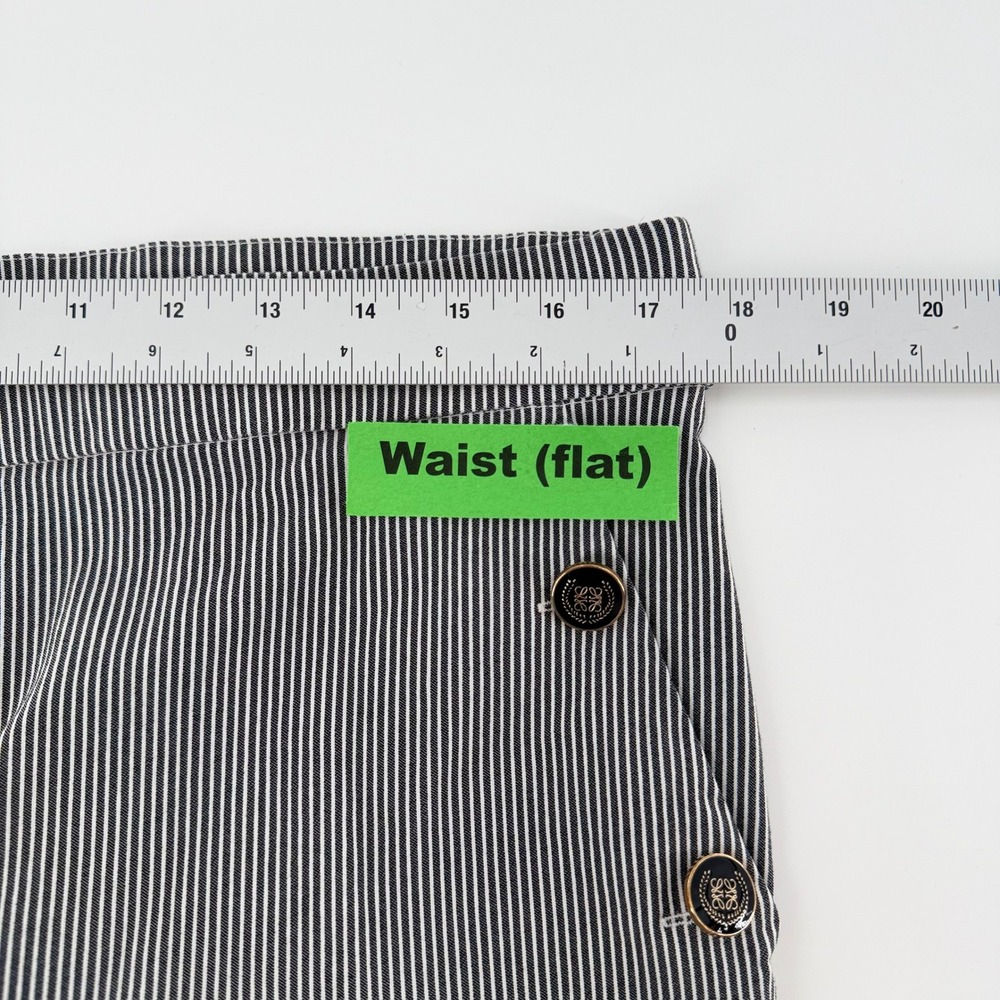 JULES & LEOPOLD Navy Blue White Pinstripe Sailor Button Ankle Pants Large - Picture 7 of 8